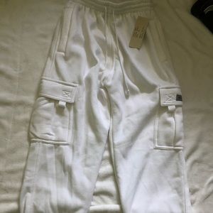 White cargo pants